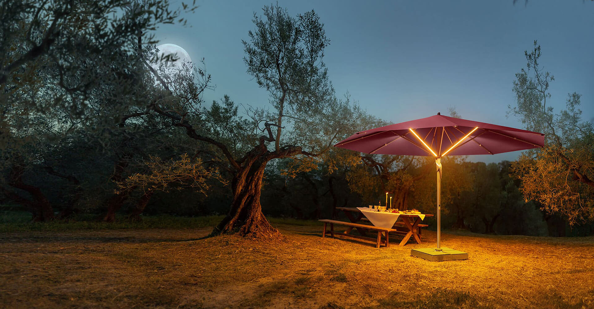 Abendliches Picknick im Freien